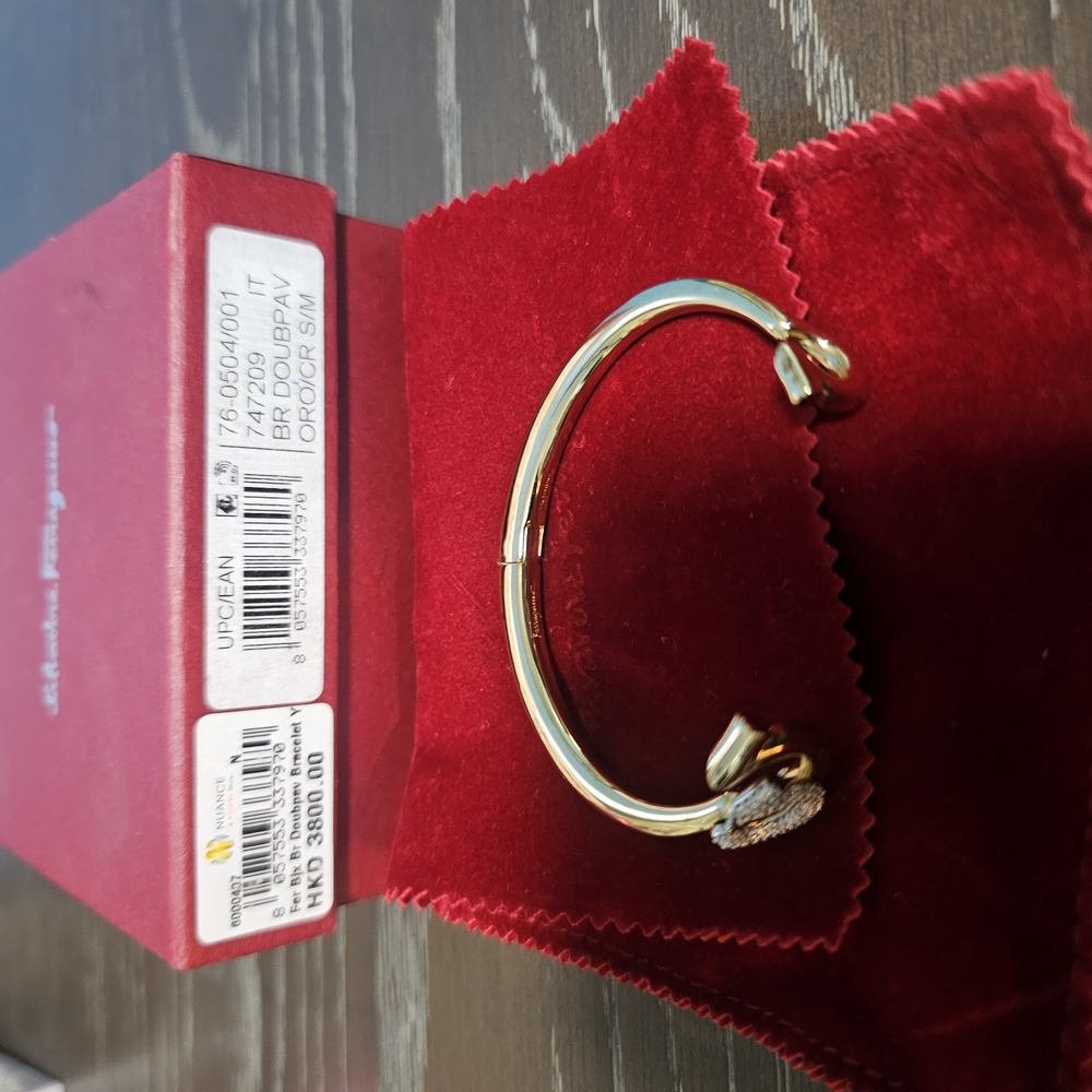 Salvatore Ferragamo Gold Bangle Bracelet